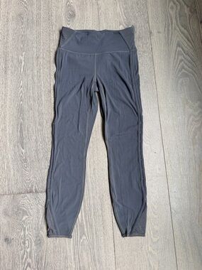 Athleta High Rise Peek-A-Boo 7/8 Mesh Tight in Dark Gray Size Small
